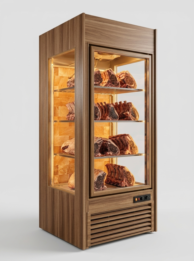 1-AC wood-frame dry aged cabinet